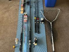 釣り具セット　まとめ売り （釣り竿、リール、道具箱、他）