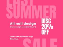 Goodbye SUMMER Sale! 20% OFF