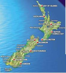 オーストラリア在住ウェディングプランナー・マミィの奮闘記-new zealand map