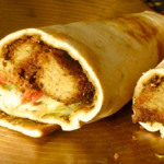 Man’oosh Lebanese Pizzeria のZaatar with Falafel ($7.00)