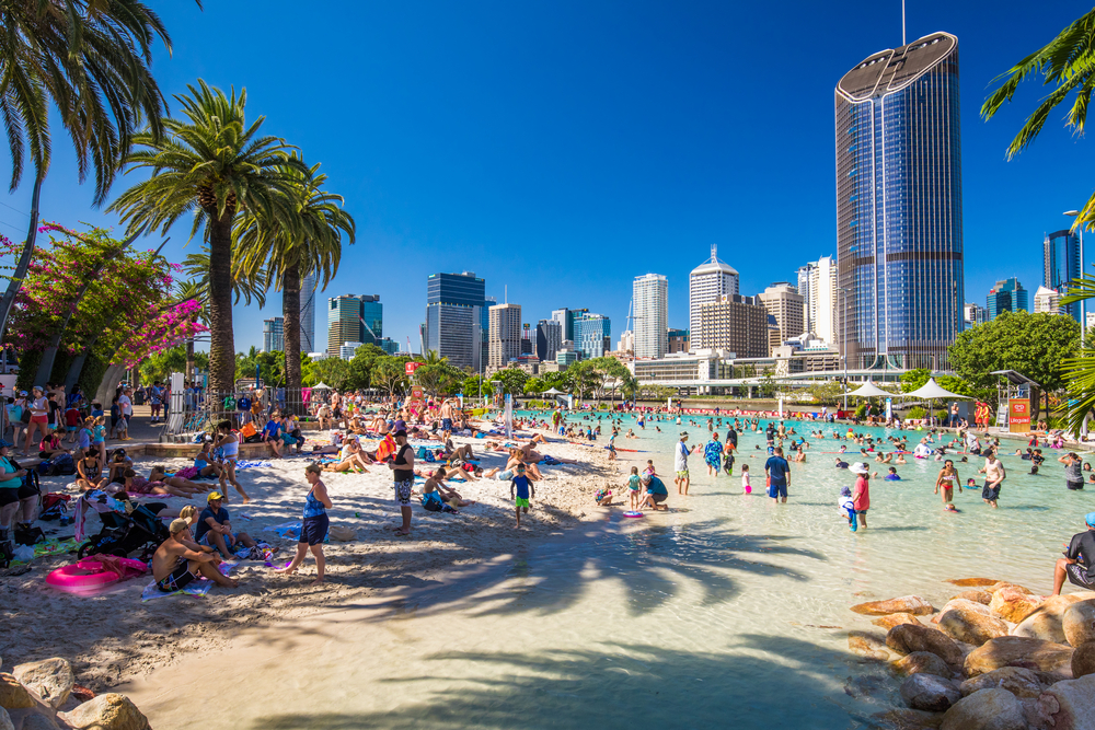 Brisbane,,Aus,-,Dec,29,2016:,Streets,Beach,In,South