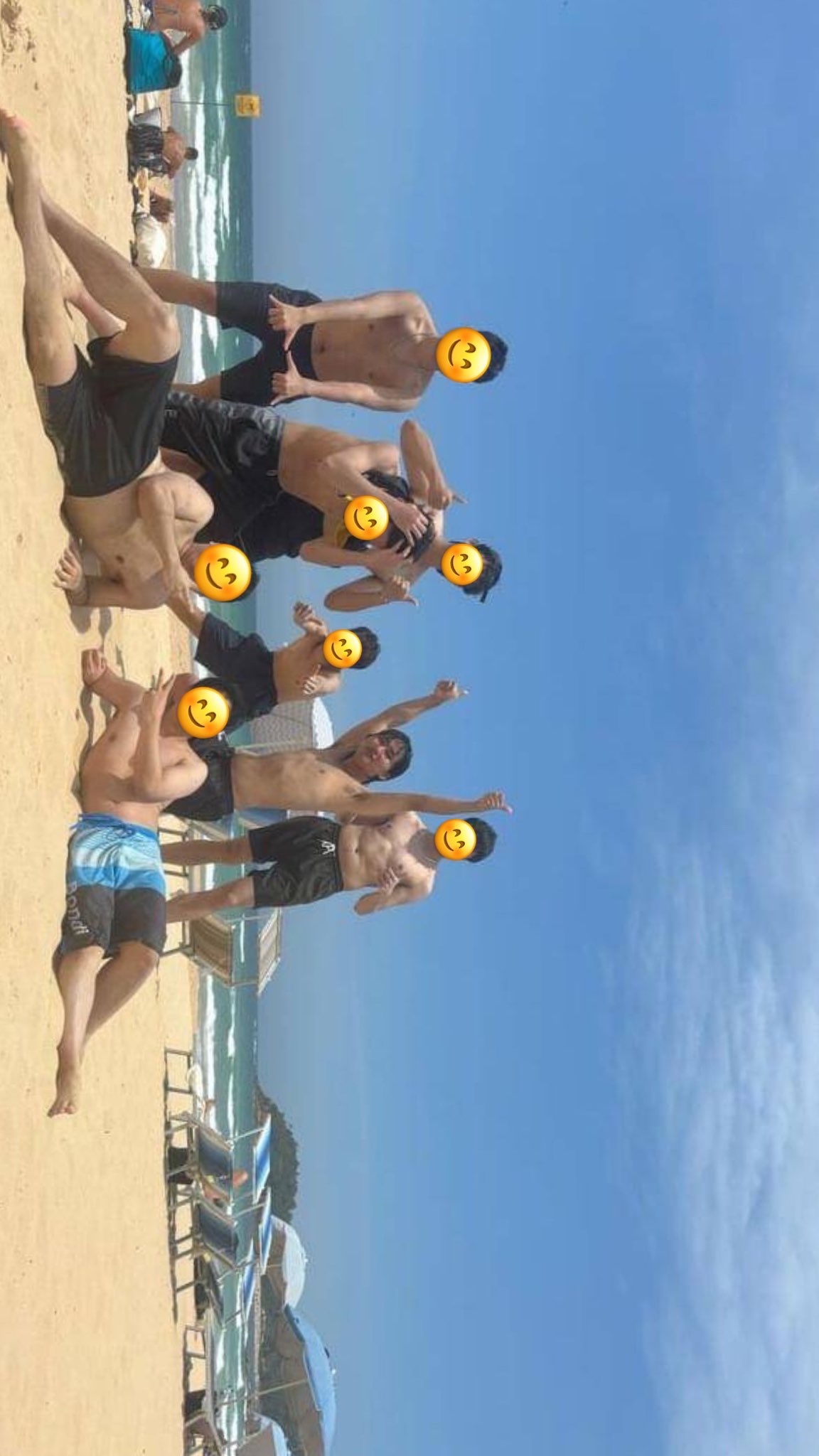 Studnets at beach