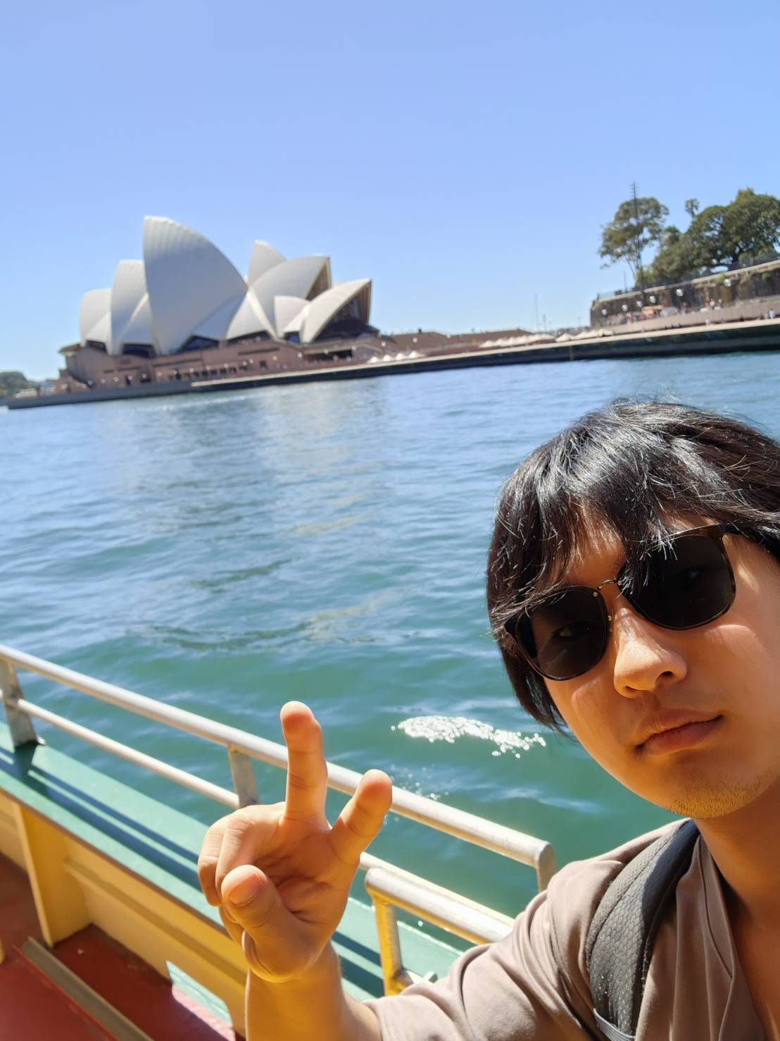 A student with Opera House