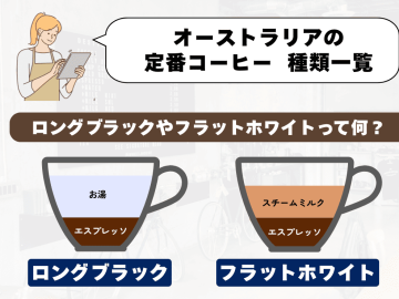オーストラリアの定番コーヒー種類一覧｜ロングブラック・フラットホワイトって何？