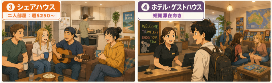 オーストラリア留学中の滞在先比較 シェアハウス vs ホテル
